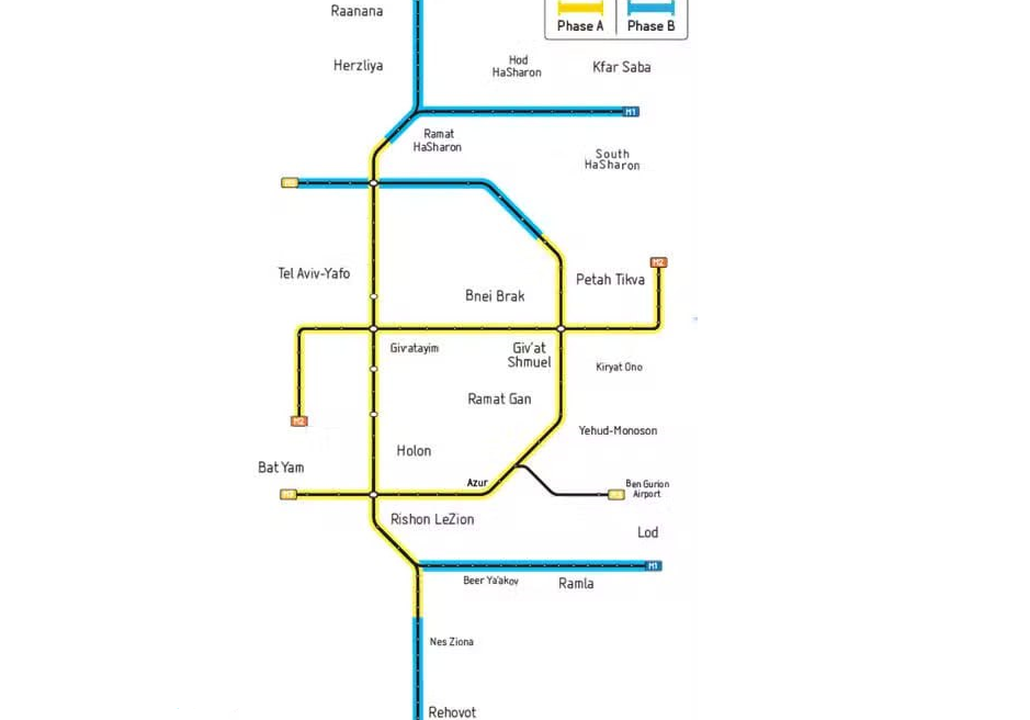 Израиль собирает заявки на строительство метро в Тель-Авиве за $50 млрд